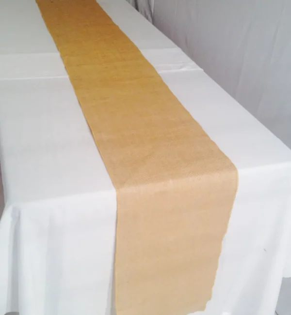 Online Tablecloth Market Burlap Table Runner 14" X 108" 100% Jute Burlap Table Decor Wedding Shows"