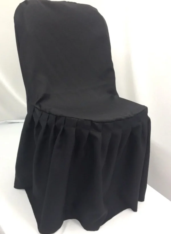 Fashion Tablecloth Market Chair Covers PLEATED For Wedding Party Decorations ALL EVENTS Folding Poly Chair"