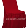 Hot Tablecloth Market Chair Covers Pleated Polyester Wedding Party Decorations Folding Chair 24 Colors"