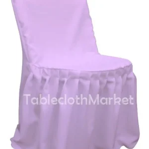 Hot Tablecloth Market Chair Covers Pleated Polyester Wedding Party Decorations Folding Chair 24 Colors