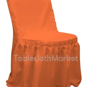 Hot Tablecloth Market Chair Covers Pleated Polyester Wedding Party Decorations Folding Chair 24 Colors