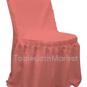 Clearance Tablecloth Market Chair Covers Pleated Polyester Wedding Party Decorations Folding Chair 24 Colors