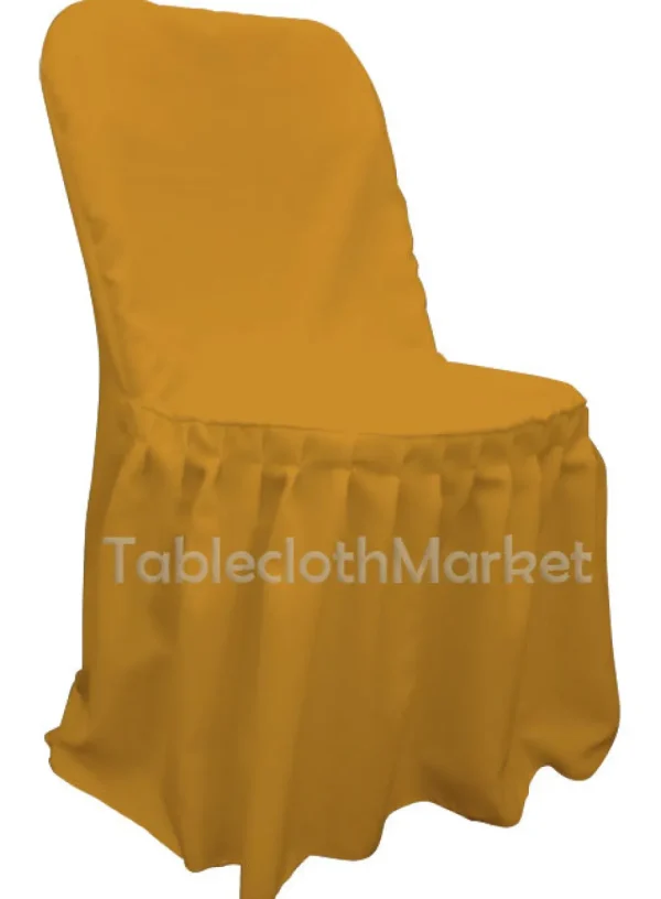 Hot Tablecloth Market Chair Covers Pleated Polyester Wedding Party Decorations Folding Chair 24 Colors"