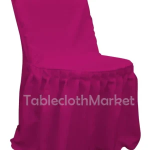 Hot Tablecloth Market Chair Covers Pleated Polyester Wedding Party Decorations Folding Chair 24 Colors