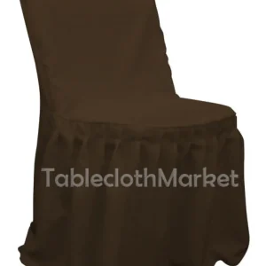 Clearance Tablecloth Market Chair Covers Pleated Polyester Wedding Party Decorations Folding Chair 24 Colors