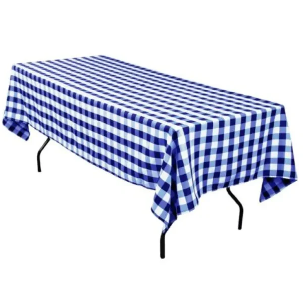 Discount Tablecloth Market Checkered Tablecloths 60"× 108" Rectangular Gingham 100% Polyester 4 Colors