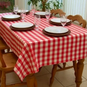 Sale Tablecloth Market Checkered Tablecloths 60"—132" Rectangular Gingham 100% polyester 4 COLORS"