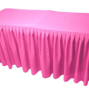 Best Tablecloth Market 5' Fitted Polyester Double Pleated Table Skirting Cover W/top Topper 21 Colors