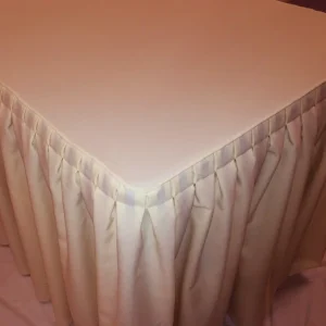 New Tablecloth Market 6' Fitted Polyester Double Pleated Table Skirting Cover W/top Topper 21 Colors