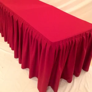 Best Tablecloth Market 5' Fitted Polyester Double Pleated Table Skirting Cover W/top Topper 21 Colors