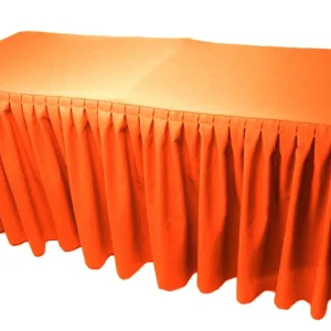 Best Tablecloth Market 5' Fitted Polyester Double Pleated Table Skirting Cover W/top Topper 21 Colors