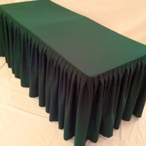 New Tablecloth Market 6' Fitted Polyester Double Pleated Table Skirting Cover W/top Topper 21 Colors