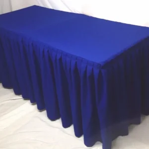 New Tablecloth Market 6' Fitted Polyester Double Pleated Table Skirting Cover W/top Topper 21 Colors