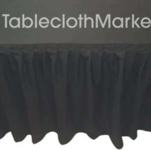 Discount Tablecloth Market 6' Fitted Polyester Single Pleated Table Skirting Cover W/top Topper 24 Colors