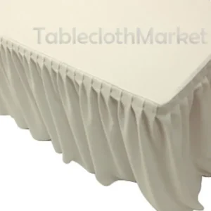 New Tablecloth Market 8' Fitted Polyester Single Pleated Table Skirting Cover W/top Topper 24 Colors