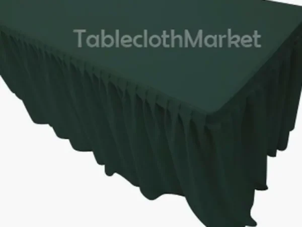 Discount Tablecloth Market 6' Fitted Polyester Single Pleated Table Skirting Cover W/top Topper 24 Colors