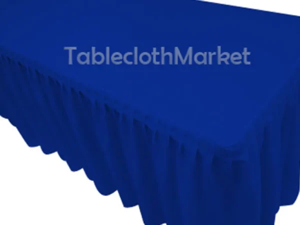 New Tablecloth Market 8' Fitted Polyester Single Pleated Table Skirting Cover W/top Topper 24 Colors"