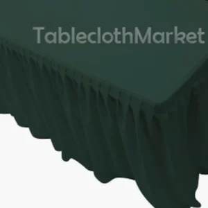 New Tablecloth Market 8' Fitted Polyester Single Pleated Table Skirting Cover W/top Topper 24 Colors