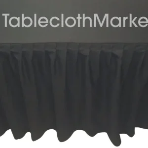 New Tablecloth Market 8' Fitted Polyester Single Pleated Table Skirting Cover W/top Topper 24 Colors