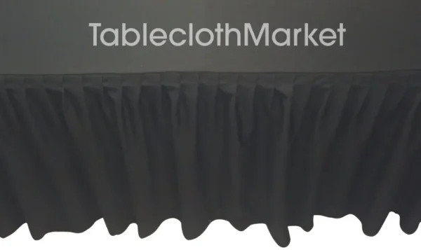 New Tablecloth Market 8' Fitted Polyester Single Pleated Table Skirting Cover W/top Topper 24 Colors"