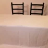 Outlet Tablecloth Market 8' Fitted Polyester Tablecloth OPEN BACK Table Cover Booths Trade Show - White"