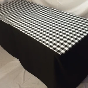 Sale Tablecloth Market 6' ft. Fitted Checkered Polyester Tablecloth Table Cover ANY COLOR COMBINATION"