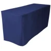 Hot Tablecloth Market 8' Ft. Fitted Polyester Tablecloth Trade Show Booth Wedding Dj Table Cover Navy"