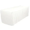 Best Tablecloth Market 8' Ft. Fitted Polyester Tablecloth Trade Show Booths Weddings Table Cover White"