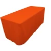 Fashion Tablecloth Market 8' Ft. Fitted Polyester Tablecloth Wedding Event Trade Shows Table Cover Orange"