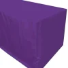 Fashion Tablecloth Market 8' Ft. Fitted Polyester Tablecloth Trade Show Booth Wedding Table Cover Purple"