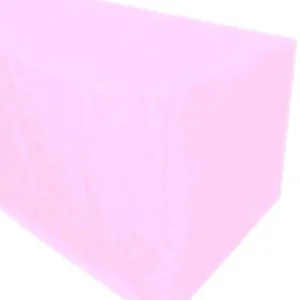 Fashion Tablecloth Market 8' Ft. Fitted Polyester Tablecloth Trade Show Booth Party Table Cover Light Pink