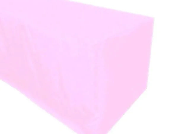 Fashion Tablecloth Market 8' Ft. Fitted Polyester Tablecloth Trade Show Booth Party Table Cover Light Pink"