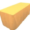 Discount Tablecloth Market 8' Ft. Fitted Polyester Table Cover Wedding Banquet Event Tablecloth Yellow"