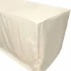 Hot Tablecloth Market 6' Ft. Fitted Polyester Tablecloth Trade Show Booth Banquet Dj Table Cover Ivory"