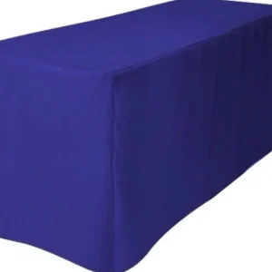 Outlet Tablecloth Market 6' Ft. Fitted Polyester Table Cover Trade Show Booth Dj Tablecloth Royal Blue