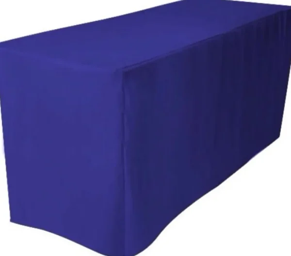 Outlet Tablecloth Market 6' Ft. Fitted Polyester Table Cover Trade Show Booth Dj Tablecloth Royal Blue"