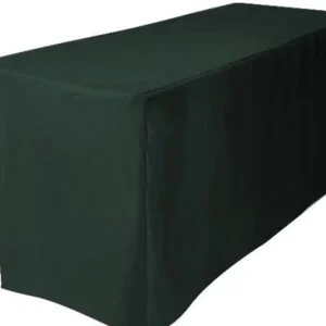 Online Tablecloth Market 6' Ft. Fitted Polyester Table Cover Trade Show Booth Dj Tablecloth Hunter Green