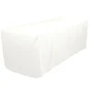 Discount Tablecloth Market 4' Ft. Fitted Polyester Tablecloth Trade Show Booth Wedding Table Cover White"