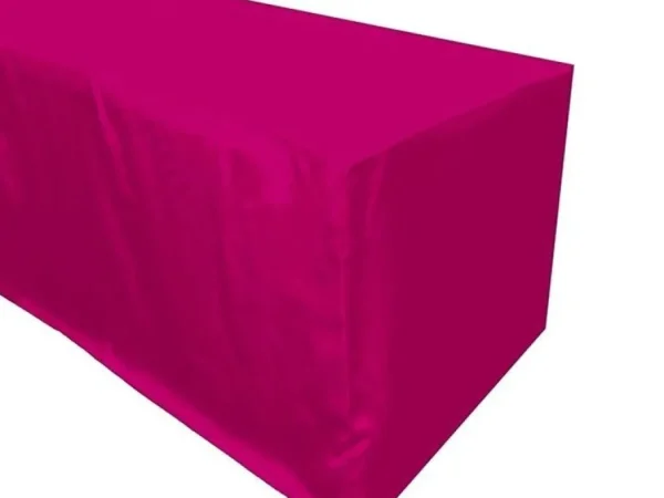 Sale Tablecloth Market 8' Ft. Fitted Polyester Table Cover Trade Show Booth Party Tablecloth Hot Pink"