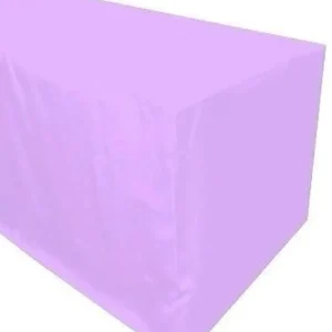 Sale Tablecloth Market 4' ft. Fitted Polyester Table Cover Wedding Banquet Event Tablecloth Lavender"