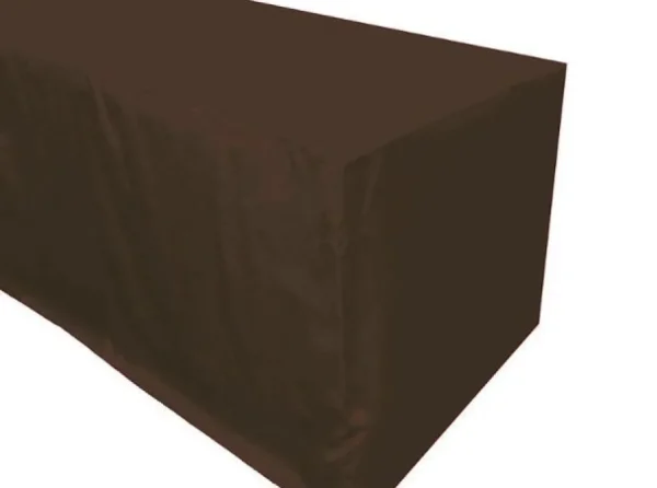 New Tablecloth Market 4' Ft. Fitted Polyester Tablecloth Trade Show Booth Wedding Dj Table Cover Brown"