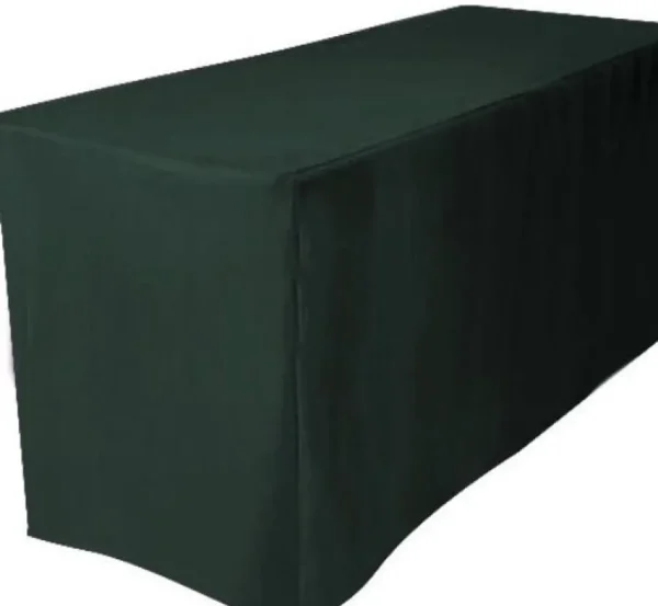 Online Tablecloth Market 6' Ft. Fitted Polyester Table Cover Trade Show Booth Dj Tablecloth Hunter Green"