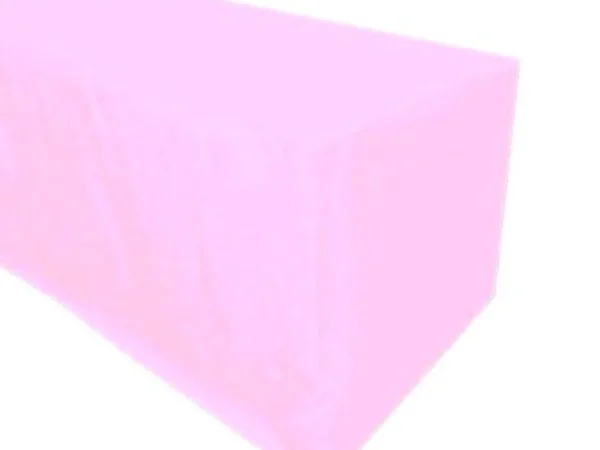 Outlet Tablecloth Market 4' Ft. Fitted Polyester Tablecloth Wedding Banquet Event Table Cover Light Pink"