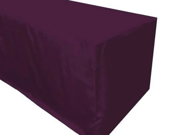 Hot Tablecloth Market 8' Ft Fitted Polyester Tablecloth Slit Back Tablecover Trade Show Booth 18 Color"