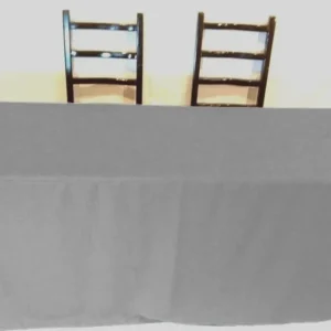 Best Tablecloth Market 4' Ft Fitted Polyester Tablecloth Slit Back Tablecover Trade Show Booth 18 Color