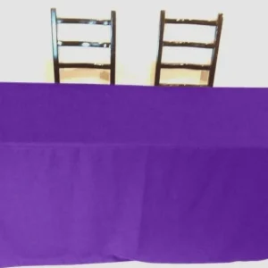 Best Tablecloth Market 4' Ft Fitted Polyester Tablecloth Slit Back Tablecover Trade Show Booth 18 Color