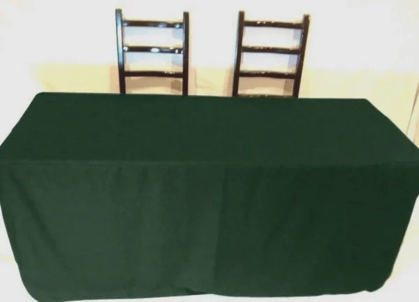 Hot Tablecloth Market 8' Ft Fitted Polyester Tablecloth Slit Back Tablecover Trade Show Booth 18 Color"