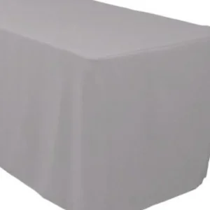 Sale Tablecloth Market 6' Ft Fitted Polyester Tablecloth Open Back Tablecover Trade Show Booth 18 Color