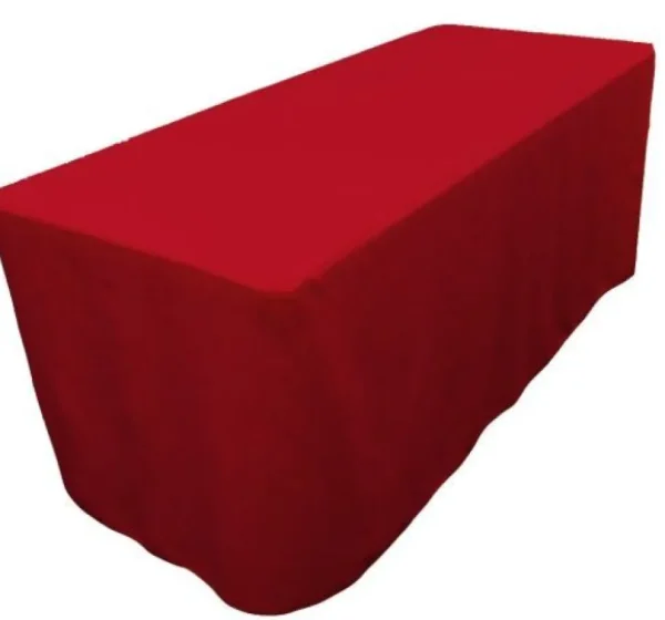 Discount Tablecloth Market 4' Ft. Fitted Polyester Table Cover Wedding Banquet Event Tablecloth 21 Colors"