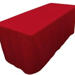 Sale Tablecloth Market 4' Ft Fitted Polyester Tablecloth Open Back Tablecover Trade Show Booth 18 Color